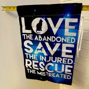 Graphic Banner “love the abandoned save the injured rescue the ..